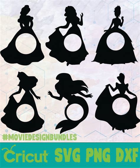 DISNEY PRINCESS MONOGRAM DISNEY LOGO SVG, PNG, DXF - Movie Design Bundles