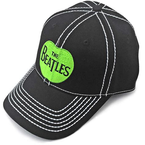 Beatles Cap: The Beatles Apple Logo Black with White Lines -Beatles Fab ...