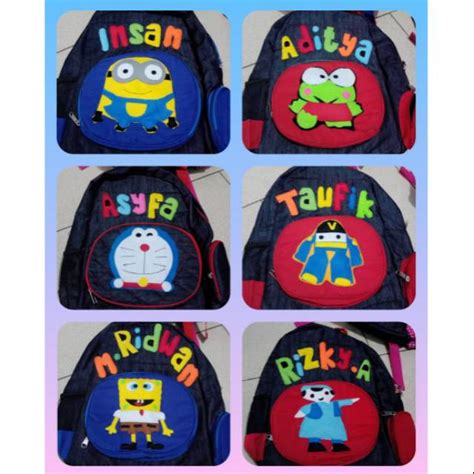 Jual TAS SEKOLAH ANAK LAKI LAKI ( Free nama + karakter ) | Shopee Indonesia