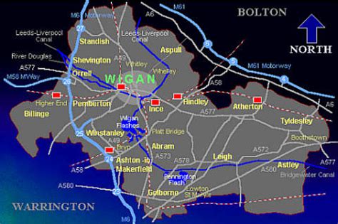 Wigan Map - United Kingdom