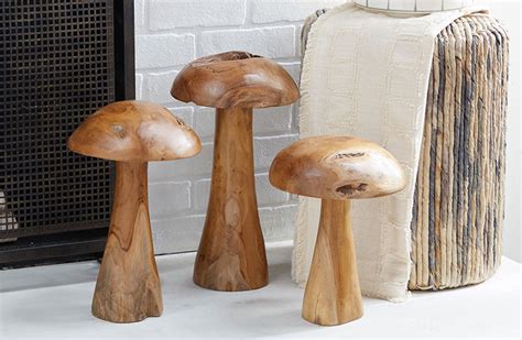 Wooden Mushroom Decor - Decor Steals