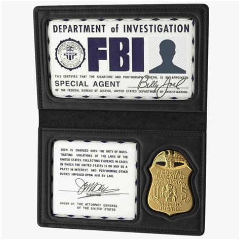 FBI Badge Open model - TurboSquid 1841345