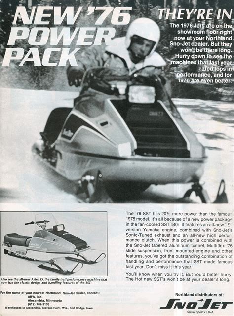 CLASSIC SNOWMOBILES OF THE PAST: 1976 SNO-JET SNOWMOBILES