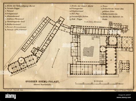 Grand Palais du Kremlin, Moscou/masse plan d'étage. La Russie. 1912 ...