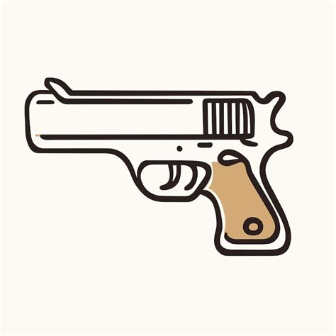 Premium Vector | Gun pistol cartoon vector icon illustration holiday object icon concept ...