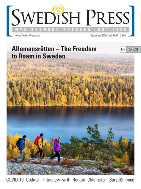 Swedish Press September 2020 Vol 91:07 by Swedish Press - Issuu