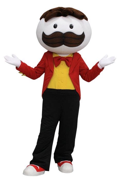 The mascot for Pringles. Note the "chips" on the end of his sleeves ...