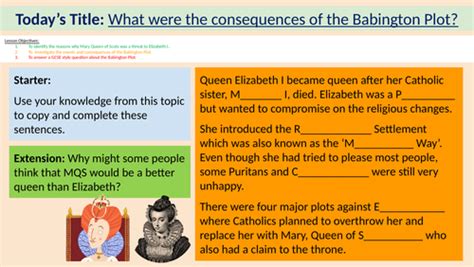 9. The Babington Plot | Teaching Resources