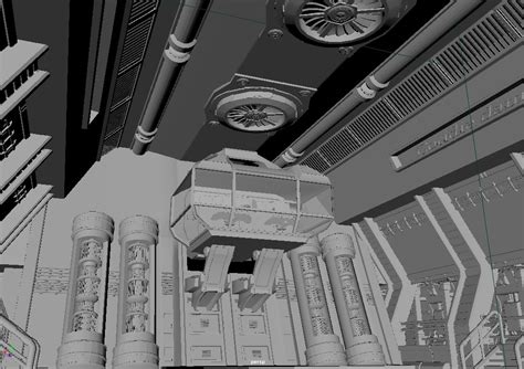 Sci fi Hangar 3D Model $25 - .ma - Free3D