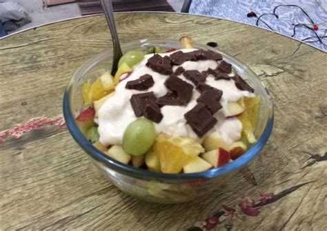 طريقة عمل سلطة فواكه بالقشطه Fruit Salad على اصولها بطريقة سهلة وسريعة ...