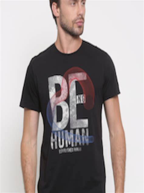Buy Being Human Clothing Men Black Printed Round Neck T Shirt - Tshirts ...