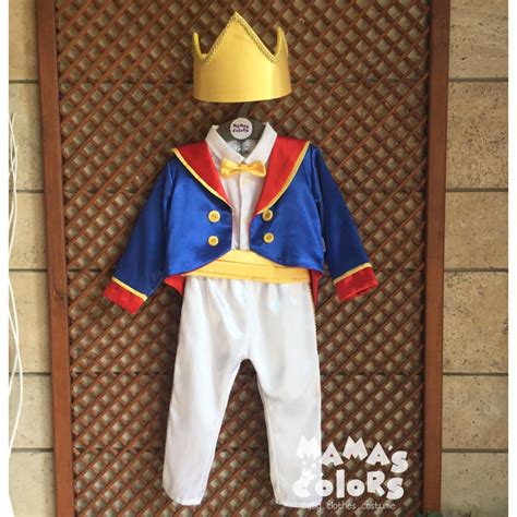 Little Prince Costume for Baby Boy, Blue Cloak With Red Lining, White Shirt, White Pants, Little ...