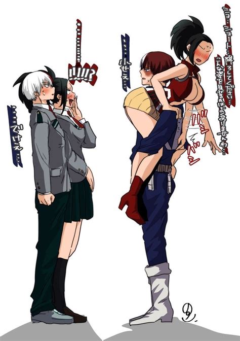 two anime characters are standing next to each other and one is hugging the other's back