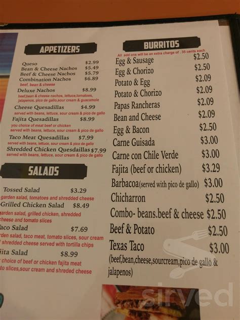 Lala's Burritos - Clyde TX menu in Clyde, Texas, USA