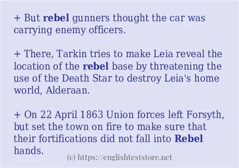 "rebel" - some sentence examples - EnglishTestStore Blog