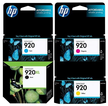 Genuine HP 920XL 920 Ink Cartridge - 4 Pack-1365420