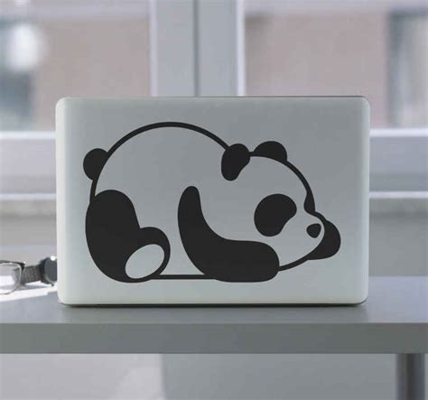 Baby panda for laptop stickers - TenStickers