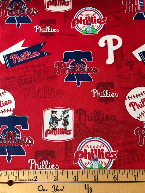 MLB Philadelphia Phillies Stadium Print Fabric 100% Cotton | Etsy