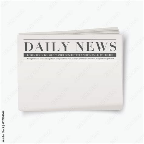 Vector newspaper with blank space for design. Stock Vector | Adobe Stock