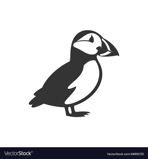 Puffin bird icon Royalty Free Vector Image - VectorStock