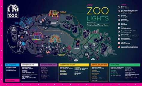 Toledo Zoo Lights Map