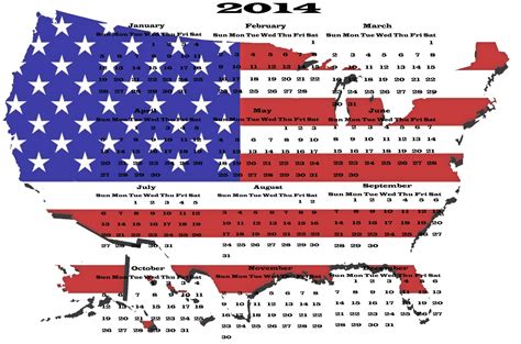 Calendar 2014 - United States Map W Free Stock Photo - Public Domain ...