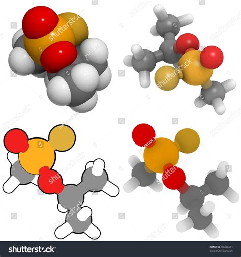 Sarin Nerve Agent Molecule Chemical Structure Stock Illustration 98787473