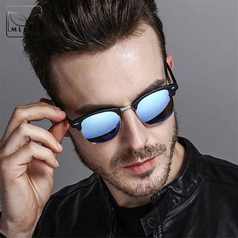 MLLSE Fashion Sunglasses for Men Personality Metallic Mirror Frame ...