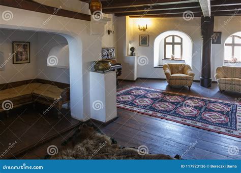 Interior of the Bran Castle, Romania Editorial Photo - Image of ...