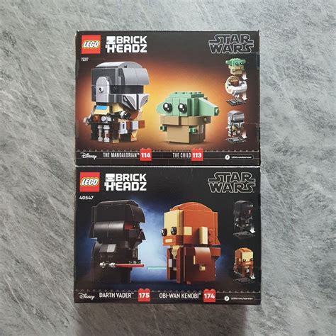 Lego 75317 & 40547 Brickheadz Mandalorian and the Child Obi-Wan Kenobi ...