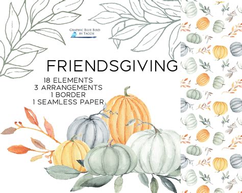 Clipart for Friendsgiving Clip Art for Thanksgiving - Etsy Ireland