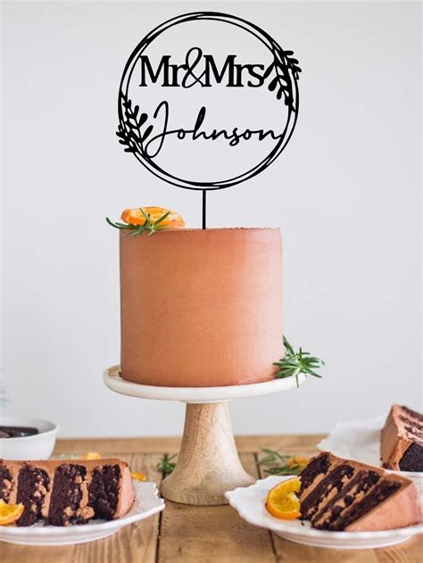Wedding Monogram Cake Topper Wedding Cake Topper With Rustic - Etsy