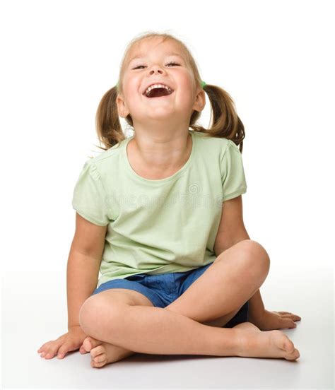 Portrait of a Cute Little Girl Laughing Stock Photo - Image of girl, lifestyle: 20597172