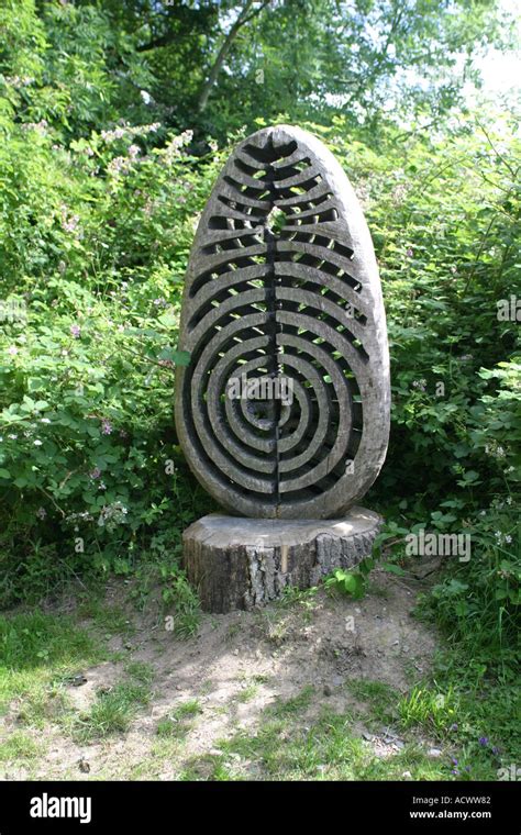 Wooden Carving Ardingly Reservoir West Sussex UK Stock Photo - Alamy