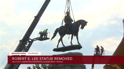 Robert E. Lee statue removed from Monument Avenue