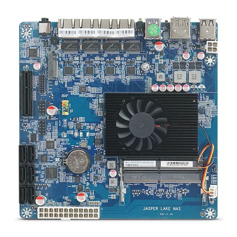 JASPER LAKE NAS Motherboard Intel Celeron N5105 6*SATA3.0 4*2.5G Nics 1*PCIe 17x17CM Soft ...