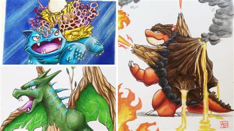 Fan-Art: What If Pokemon Red And Blue's Starter Evolutions Were Different Types? - NintendoSoup