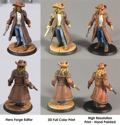 Hero Forge Full Color Print Comparison | Miniature Painters Guild