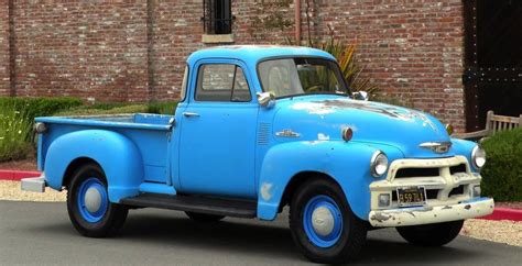 4. 1955 Chevy Truck Blue - Dusty Cars