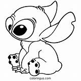 Stitch Disney Coloring Page Free Printable PDF sketch template