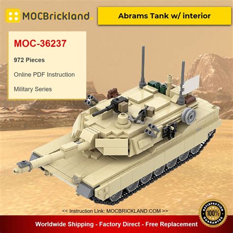 MOCBRICKLAND MOC-36237 M1A2 Abrams Tank w/ interior by TOPACES - MOULD ...