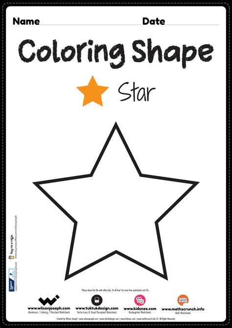 Star Coloring Page - Free Printable PDF for Kindergarten