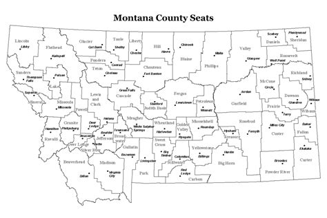 Montana County Map With Seats