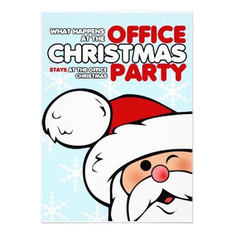 Funny Office Christmas Party Invitations