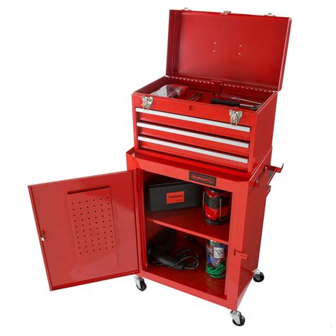 Rolling Tool Box Cabinet 3 Drawer Portable Storage Chest Tools And ...