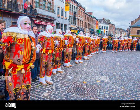 Participants in the Binche Carnival in Binche, Belgium Stock Photo - Alamy