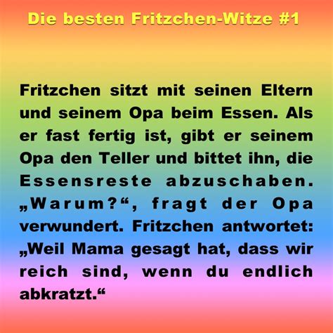 Witz des Tages: die 15 besten Fritzchen-Witze - Einfach schön