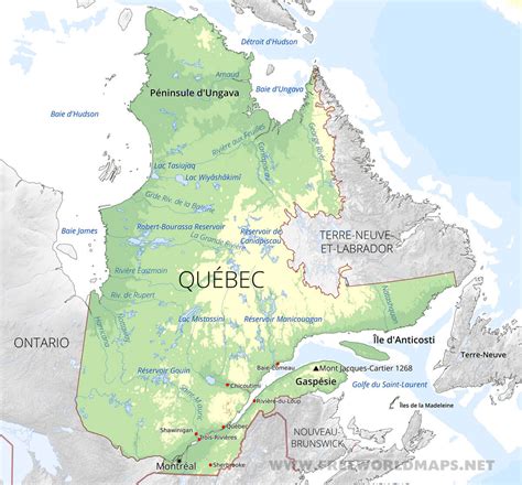 Carte du Québec