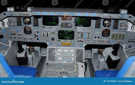 Space shuttle cockpit stock photo. Image of cockpit, shuttle - 13179332