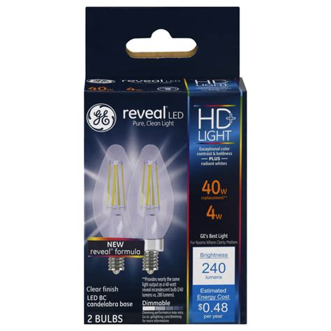 Save on GE Reveal LED HD+ Light Dimmable Light Bulbs 40W Order Online ...